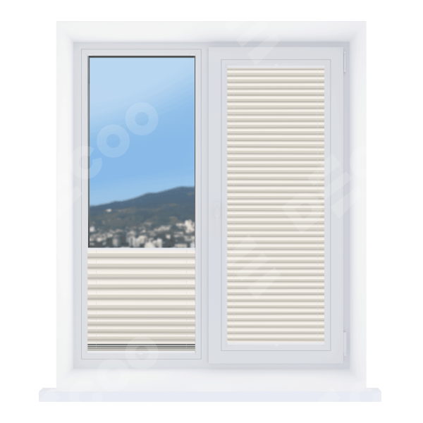 Штора плиссе ткань Солеа кремовый