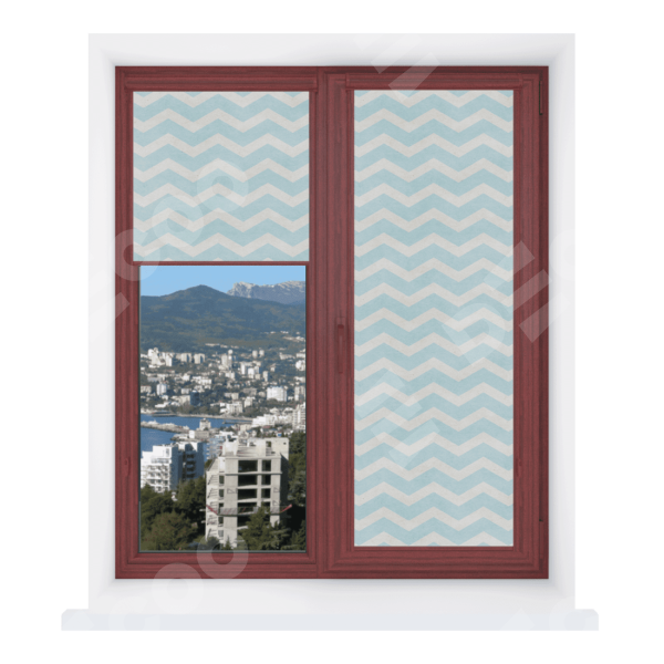 Рулонная штора Уни 2 с принтом Голубой шеврон