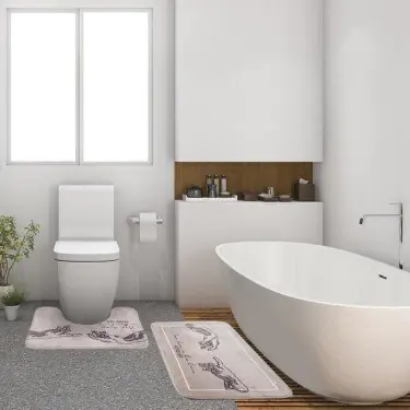 Набор ковриков для ванной Этель "Forever" 2 шт, 80х50 см, 50х40 см, велюр