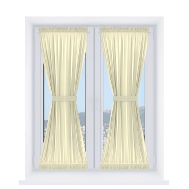 Штора песочные часы «Кортин», ткань блэкаут однотонный бежевый