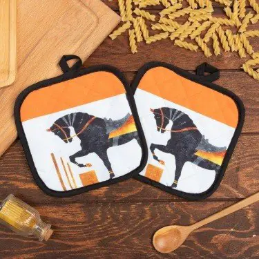 Кухонный набор (2 предмета) Этель «Конь», прихватка 17х17 см, 100% п/э