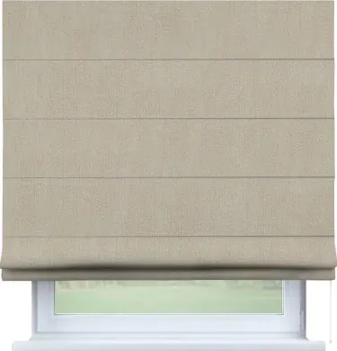 Римская штора «Кортин» для проема, ткань cotton блэкаут светло-бежевый