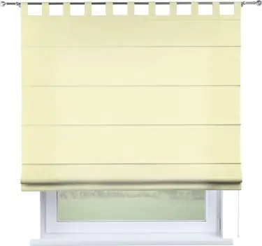 Римская штора «Кортин», канвас светло-бежевый, на петлях