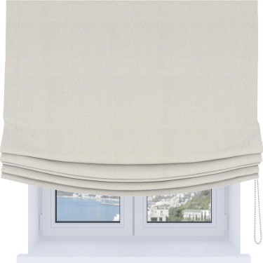 Римская штора Soft с мягкими складками, ткань блэкаут с блеском светло-серый