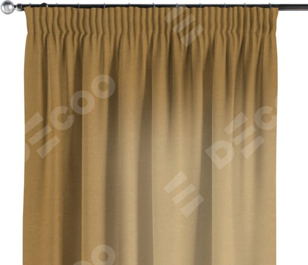 Комплект штор на тесьме «Карандаш», вельвет горчица