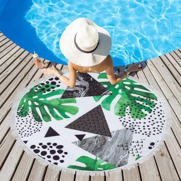 Полотенце пляжное Этель «Тропики», d 150см