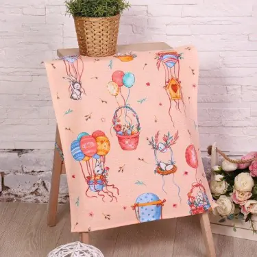 Полотенце  50х60 см, Пасха, вафля, 170 гр/м2, хлопок 100%