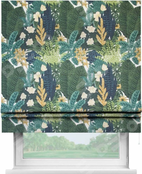 Римская штора «Кортин»,  «Джунгли» ширина штор 40-100 см