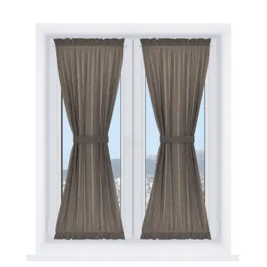 Штора песочные часы «Кортин» рогожка димаут коричневый