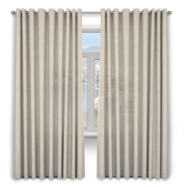 Шторы на люверсах ткань лён кашемир шампань