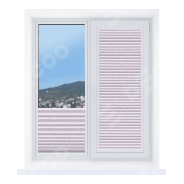 Штора плиссе ткань Краш FR лавандовый, ширина от 20 см