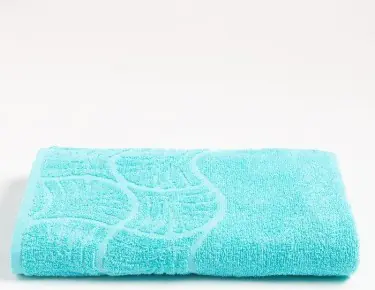 Полотенце махровое банное "Волна", размер 70х130 см, 300 г/м2, цвет голубой