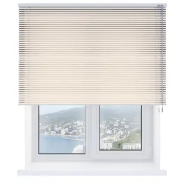Горизонтальные жалюзи 10538 слоновая кость с перфорацией