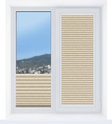 Штора плиссе Краш перламутр слоновая кость