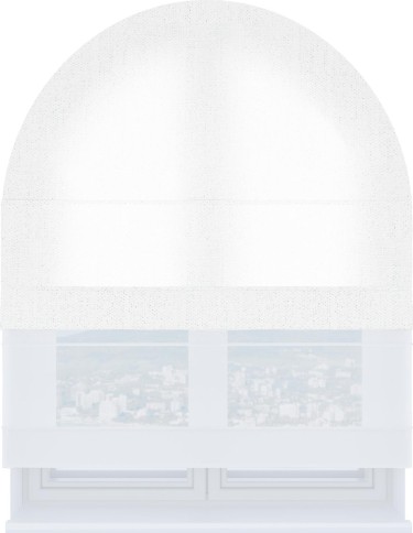 Римская штора «Кортин» день-ночь для арочного проёма, ткань лён белоснежный