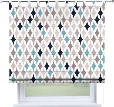 Римская штора на петлях «Орнамент кристалл»