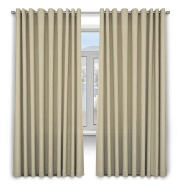 Шторы на люверсах ткань блэкаут однотонный, кофейный