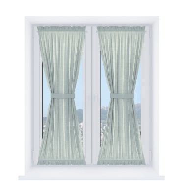 Штора песочные часы «Кортин» рогожка димаут серый