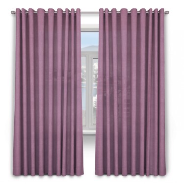 Шторы 2 шт, вельвет, цвет лиловый, от 40 см